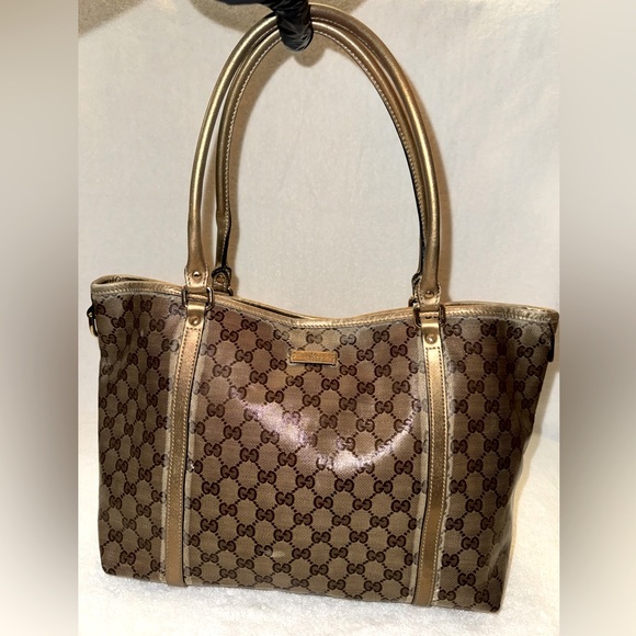 Gucci GG Gold Crystal Tote Bag.. - Picture 1 of 15